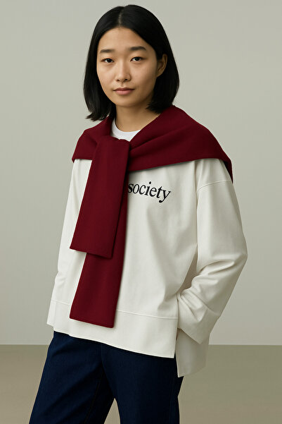 VEGA MODA Eșarfă pătrată - Burgundy