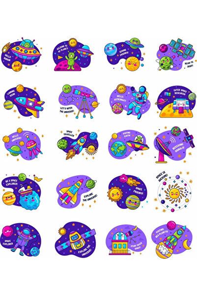 Reysa Tasarım مجموعة ملصقات علمية مكونة من 20 قطعة للهاتف والكمبيوتر اللوحي و...