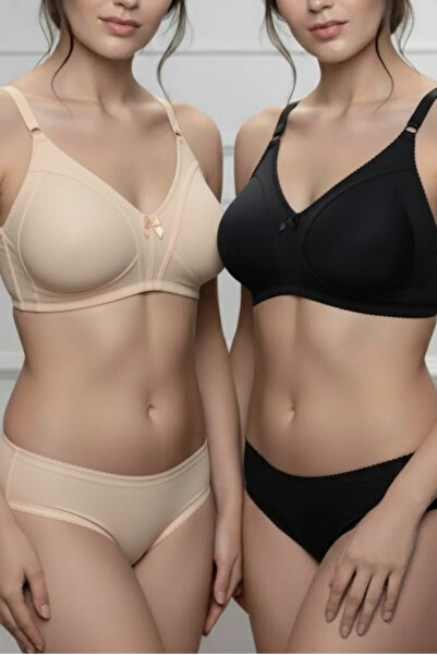 ZENCHES Ekonomik Paket Siyah-ten Balensiz Desteksiz Minimizer Toparlayıcı B Cup Sütyen