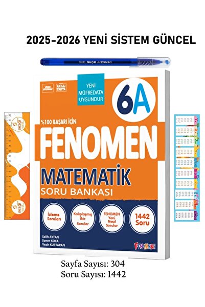 Fenomen Yayıncılık Fenomen 6. Sınıf 6 Matematik A Soru Bankası+Tükenmez Kalem...