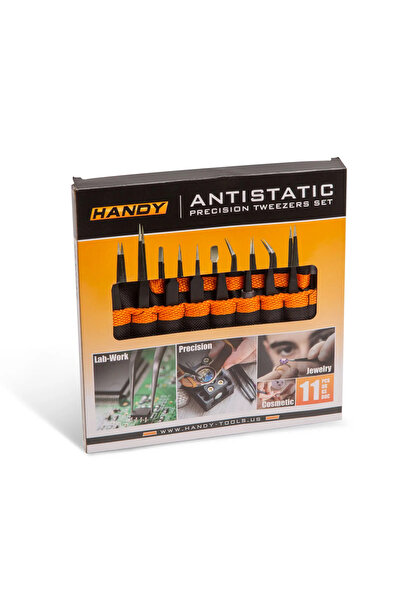 Handy Σετ 10 τσιμπιδάκια ακριβείας αντιστατικά / αντιμαγνητικά / ανθεκτικά σε οξύ και διάβρωση 1077