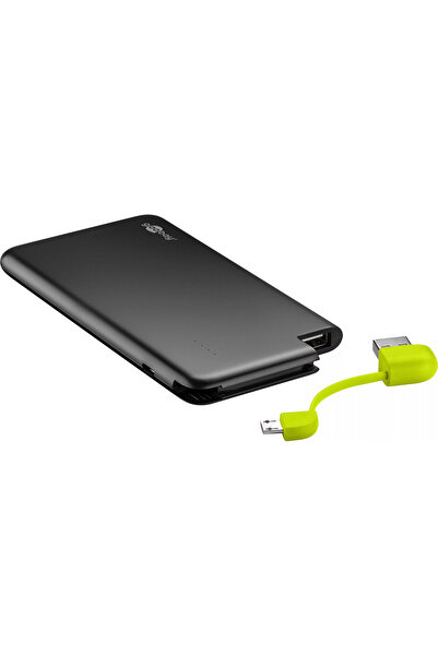 goobay Portable powerbank Li-polymer 4000mAh with micro USB cable