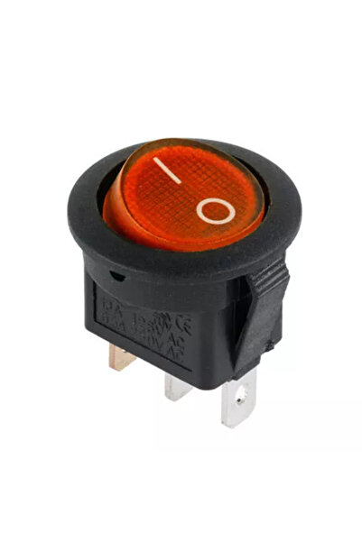 OEM Διακόπτης 3 ακίδων ON-OFF κόκκινος 3A 230V με μανδάλωση