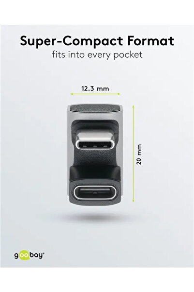 goobay Adaptor USB-C3.1 mama - USB-C tata in forma de U Thunderbolt 3 /4 74445