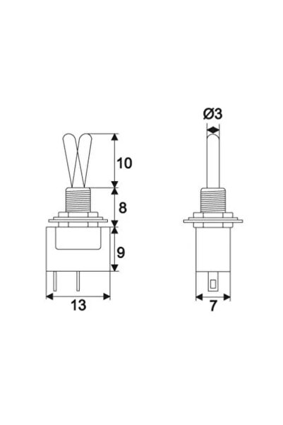 OEM Rocker switch 1 circuit 3A 250V OFF-ON 09016 with latching