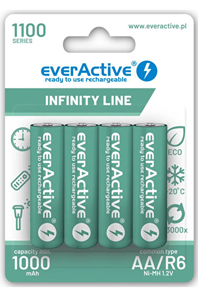 everActive Acumulatori Ni-MH AA R6 1100mAh 4buc 4x EVBHRL6-1100