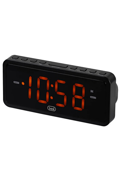 Trevi Ceas de masa cu alarma EC882 LED rosu ecran 1.2" alimentare 230V negru