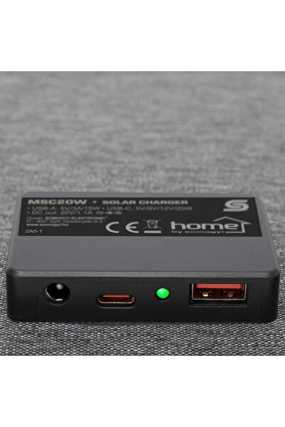 Home by Somogyi Portable USB Solar Charger 5V/9V/12V 20W - Home MSC20W