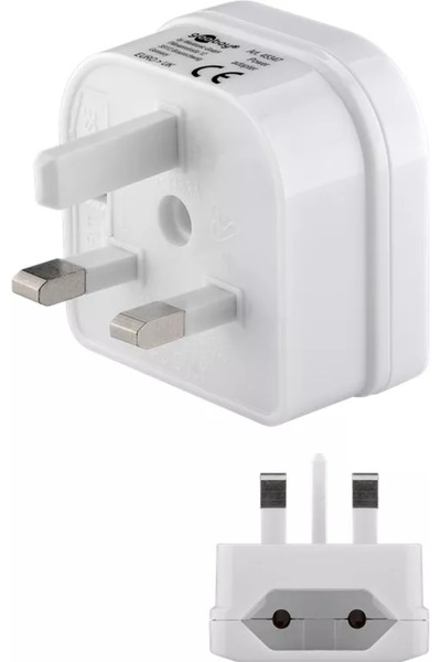 goobay Adaptor UK ANGLIA - EURO 2 pini mama alb