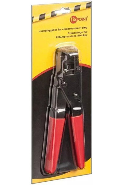 FixPoint Crimping pliers with compression F connectors RG59 4C RG6 5C