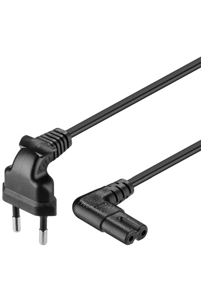 goobay TV power cable 5m Euro 90 degrees to 2 pins 90 degrees