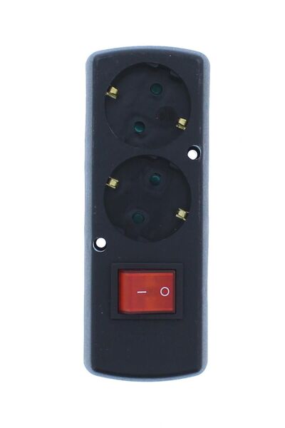 Plastrol Multipriza 2 prize cu intrerupator fara cablu alimentare negru GN-270SWS/BK