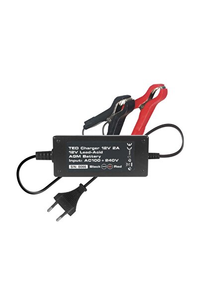 TED Disconnector charger for lead acid batteries VRLA AGM 12V 2A