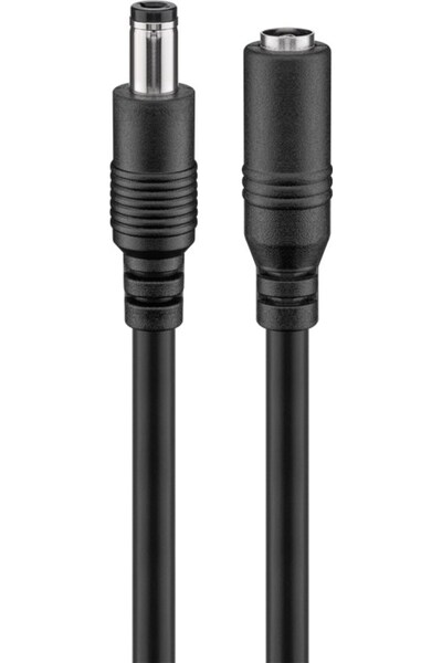 goobay DC power extension cable 5.5 x 2.5 mm female-male 10m copper 0.5mm black