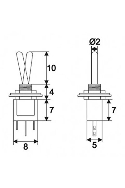 OEM Rocker switch 1 circuit 1A-250V ON-ON with latching