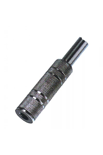 OEM JACK 3.5 mm female MONO metal plug on wire with cable protector