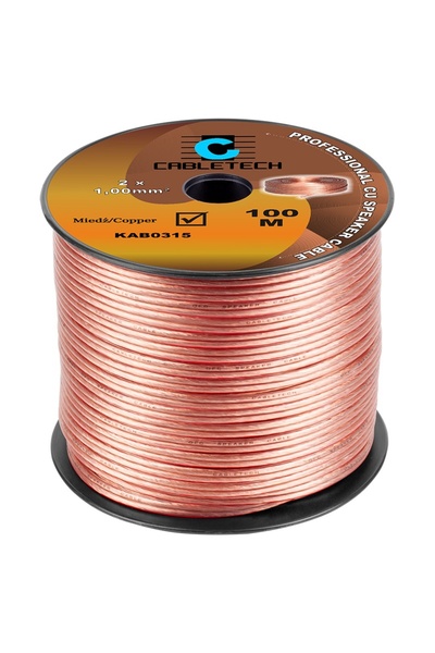 Cabletech Cablu difuzor 1.0mm CU transparent 100 m