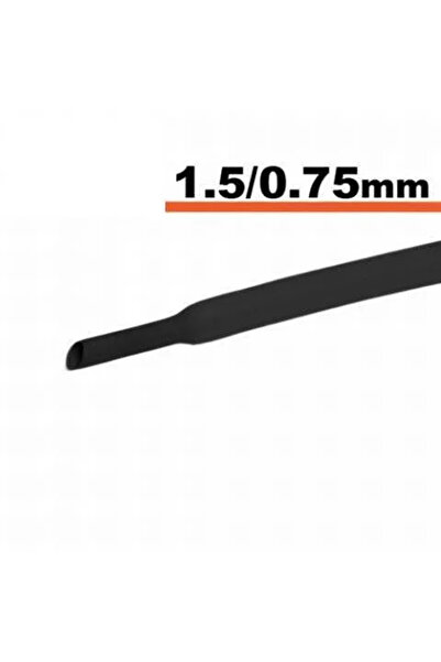 OEM Tub termocontractibil negru 1.5mm/ 0.75mm 0.5m