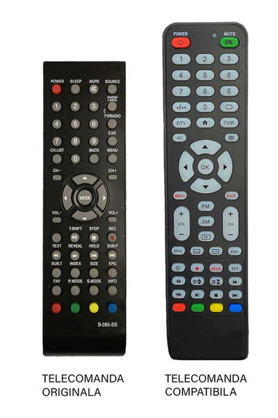 OEM Replacement remote control compatible with Vortex TV B-085-SB IR 199 (317)
