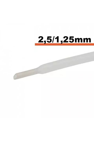 OEM Cuvă termocontractibilă transparentă 2,5 mm/ 1,25 mm 0,5 m