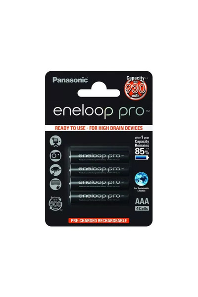 PANASONIC Set acumulatori AAA NIMH 930mAh R3 Eneloop 4buc