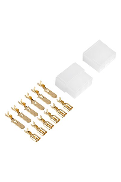 OEM Cupla 6 contacte cu protectie papuc auto 6x tata+mama 6.3mm