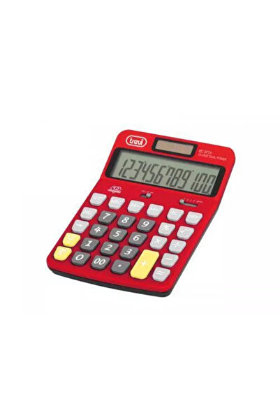 Trevi Calculator de birou EC 3775 12 digit baterie +solar rosu
