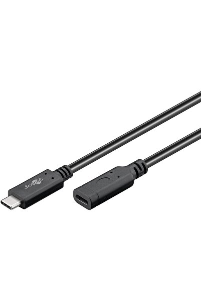 goobay USB-C 3.2 Generation 2 male-female extension cable 1m black compatible also for Thunderbolt 3 6