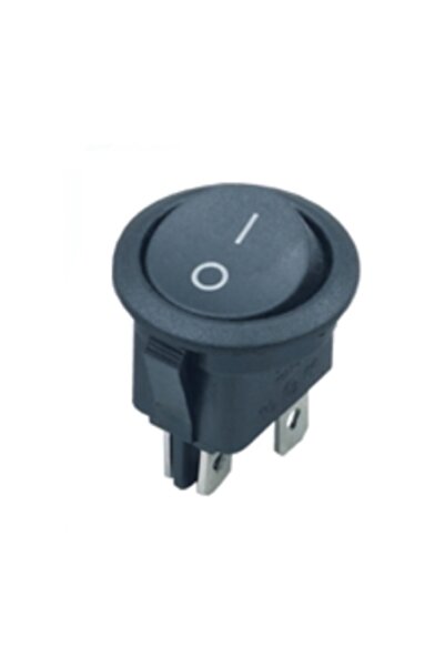 GBC Intrerupator 6A-250V ON-OFF cu retinere 4PINI 20.5mm negru 24.2340.70