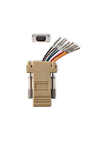 Nedis Adaptor serial D-SUB 9-Pini mama - RJ45 mama crem CCGB52820IV
