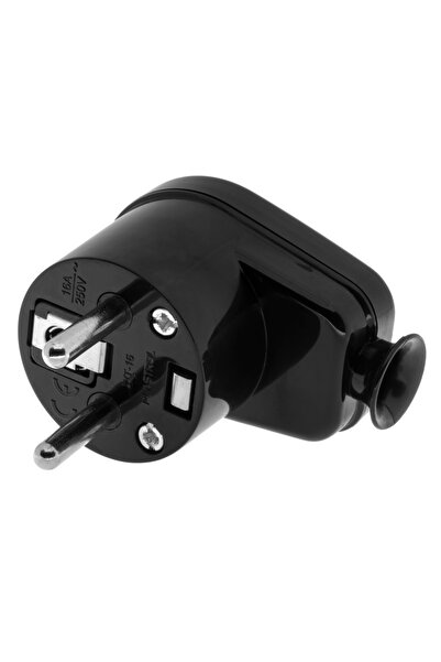 Plastrol Shuko plug side outlet black WT-16U/BK