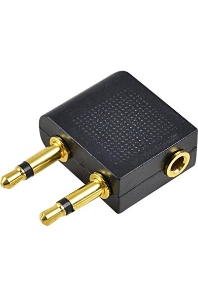 LogiLink Adaptor audio casti avion 2x Jack 3.5 mm 2pin tata - 1x Jack 3.5 mm 3pin mama aurit CA1089