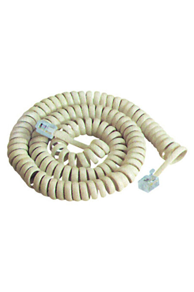 OEM Cablu telefonic RJ10 spiralat 2.1m alb