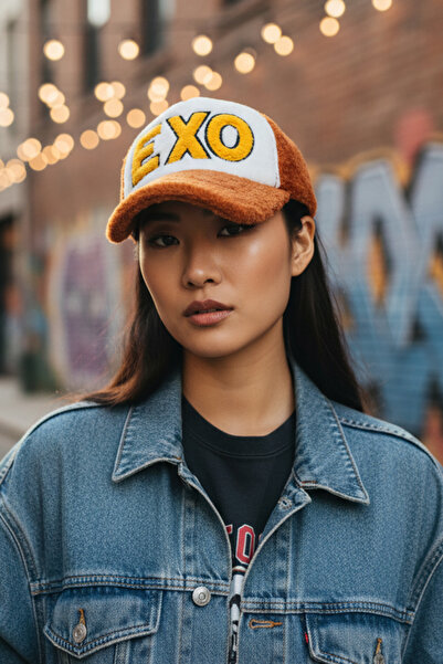 Kapin Kadın Kahverengi Peluş Şapka