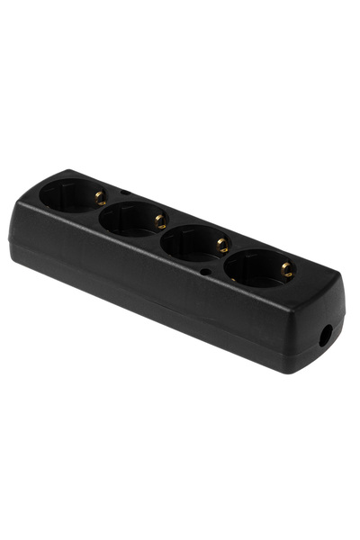 Plastrol 4-outlet power strip without power cord, black GN-470S/BK