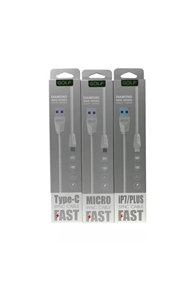 Golf Diamond 2IN1 27I iPhone MICRO USB Charging Cable White