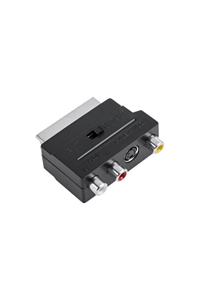 OEM Adaptor EUROSCART tata - 3x RCA mama + SVHS mama + comutator in/out ZLA0352
