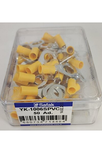 Şafak Yellow insulated eyelet 4.0-6.0mm2 M10 Safak YK-1006SPVC