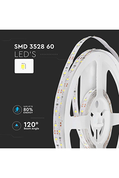 V-TAC Banda LED SMD3528 60LED/m verde 12V IP20 5m SKU-212011