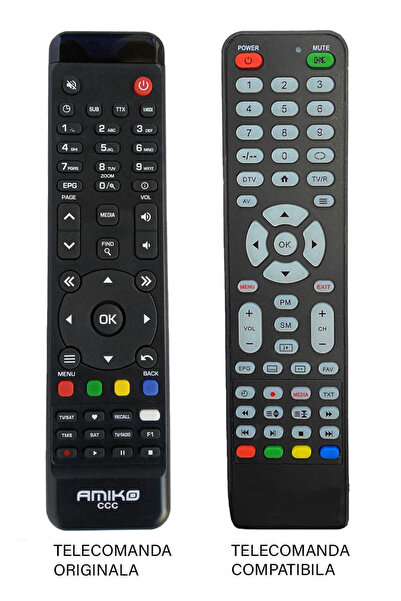 OEM Compatible replacement remote control for Amiko CCC receiver (478)