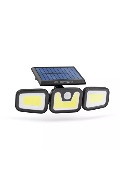 Phenom Reflector solar 10W 600lm IP65 rotativ cu senzor de miscare 3 LED-uri COB