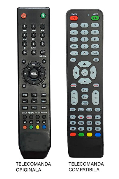 OEM Replacement remote control compatible with Edelstein GutSchneid TV code E...