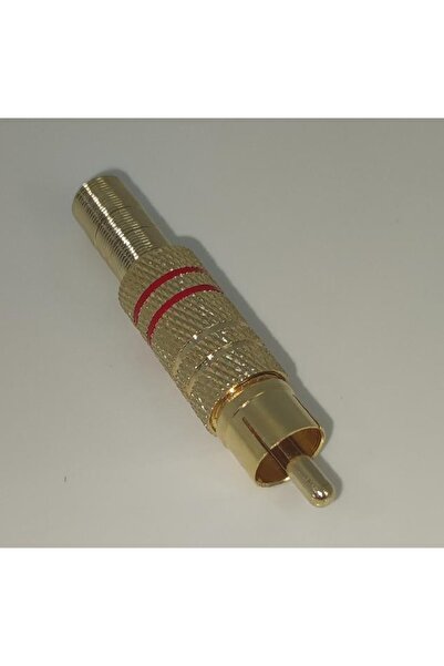 goobay Mufa RCA tata metal inel rosu cablu 7mm