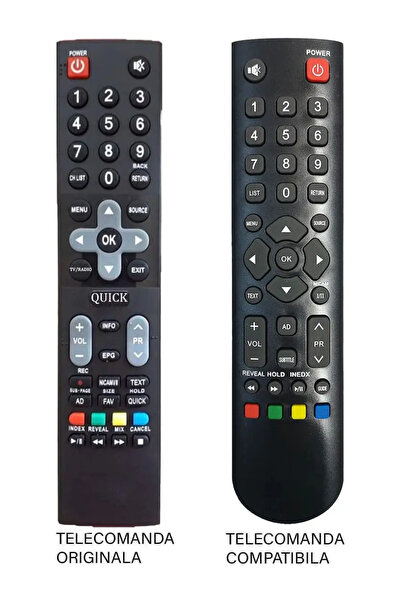 OEM Telecomanda inlocuitoare TV Utok U50UHD1/ U55UHD1 compatibil cu originalul (347-2)