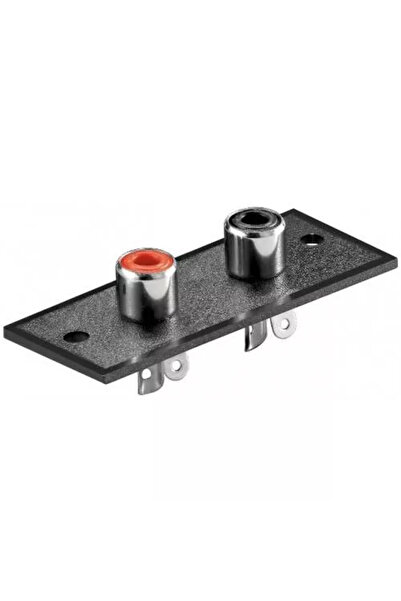 goobay Mufa 2x RCA mama montabil pe panou rosu-negru