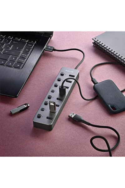 NGS HUB USB 3.0 iHub8 cu 8 porturi si alimentator HUB-IHUB8-NGS