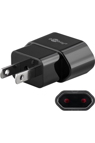 goobay Power adapter USA/Japan male to Euro Europe female 10A 2500W black 45344