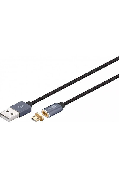 goobay Cablu USB 2.0 cu mufa magnetica micro USB 1.2m negru