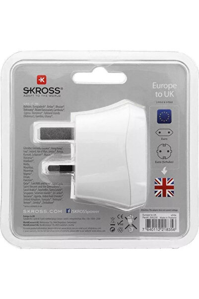 SKROSS EU - UK 13A plug adapter 1.500230-E