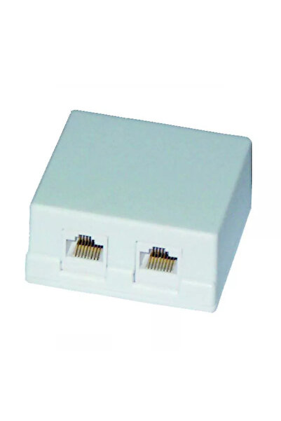 OEM Double socket UTP CAT5 RJ45 8p8c white